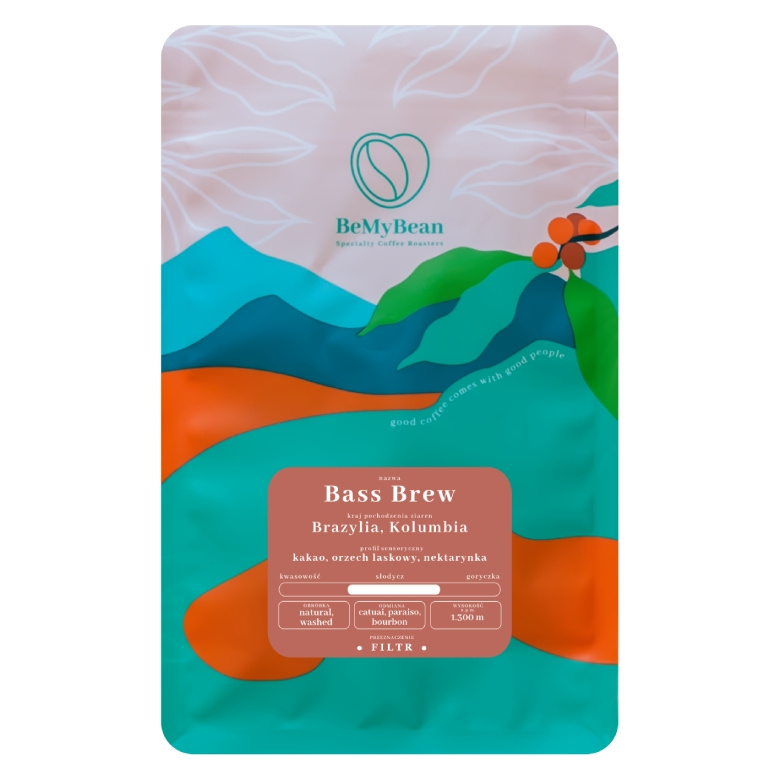 Baza kwadrat - 1kg Kawa ziarnista BeMyBean Bass Brew 1kg - obrazek 1