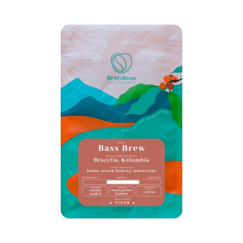 Baza kwadrat Kawa ziarnista BeMyBean Bass Brew 250g - obrazek 1