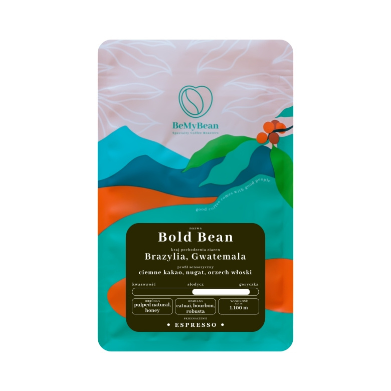 Baza kwadrat Kawa ziarnista BeMyBean Bold Bean Espresso 250g - obrazek 1