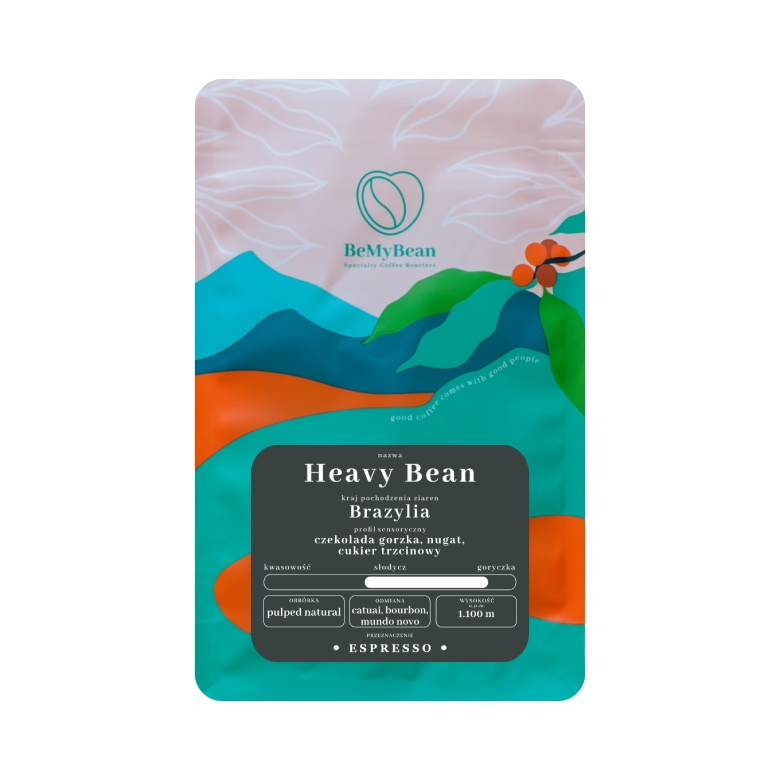 Baza kwadrat Kawa ziarnista BeMyBean Heavy Bean 250g - obrazek 1